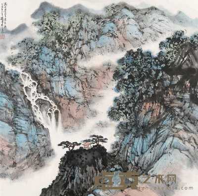 张尔宾 满谷苍翠 68×68cm